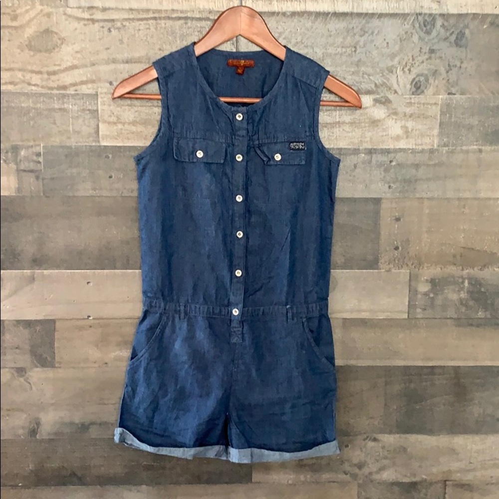 7 For All ManKind Denim Romper